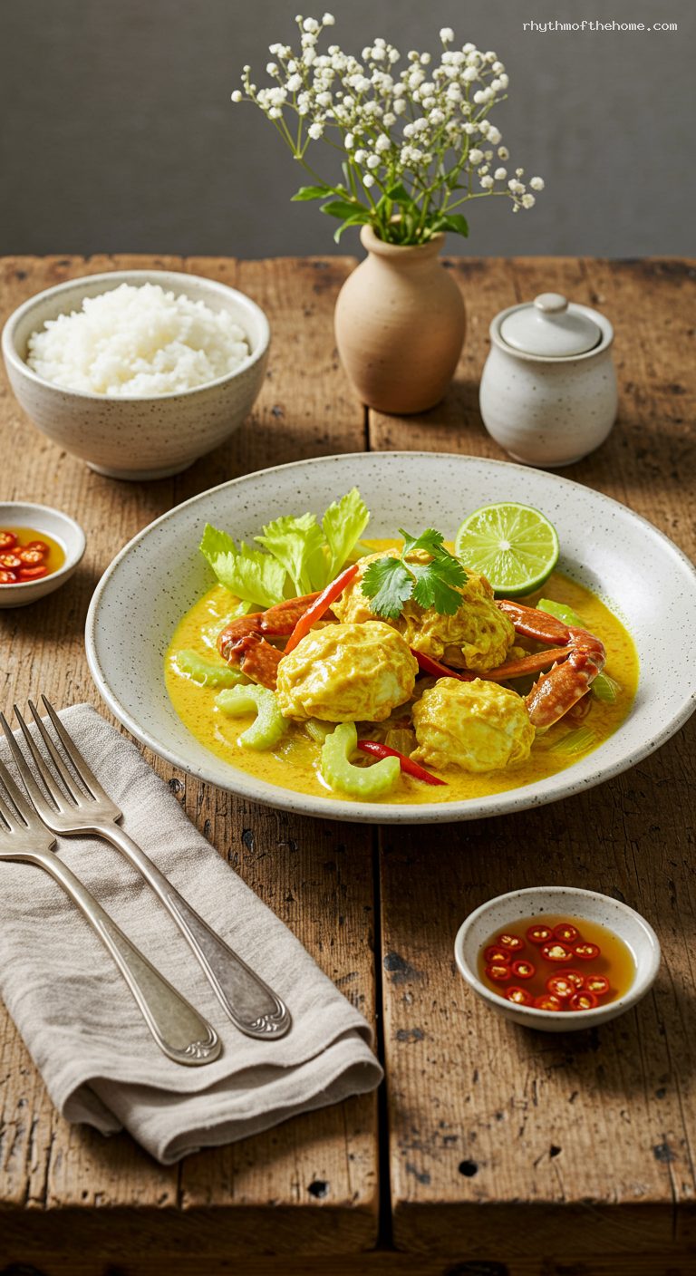 Thai Yellow Curry Crab (Poo Pad Pong Karee)