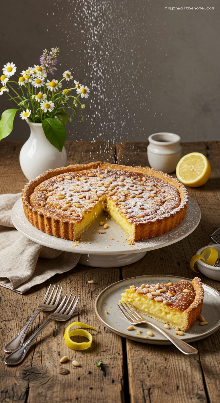 Torta della Nonna with Lemon Custard and Pine Nuts