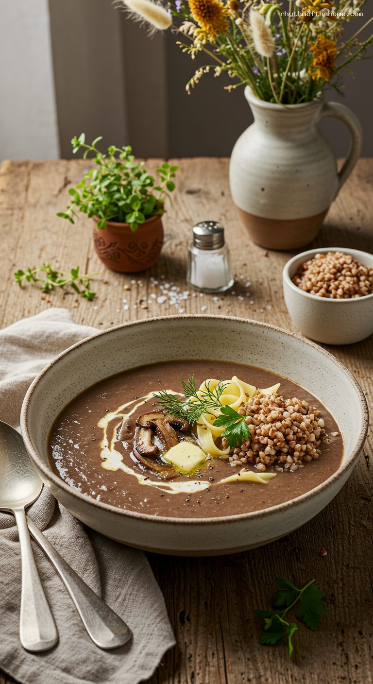 Velvety Wild Mushroom Soup with Porcini and Cream