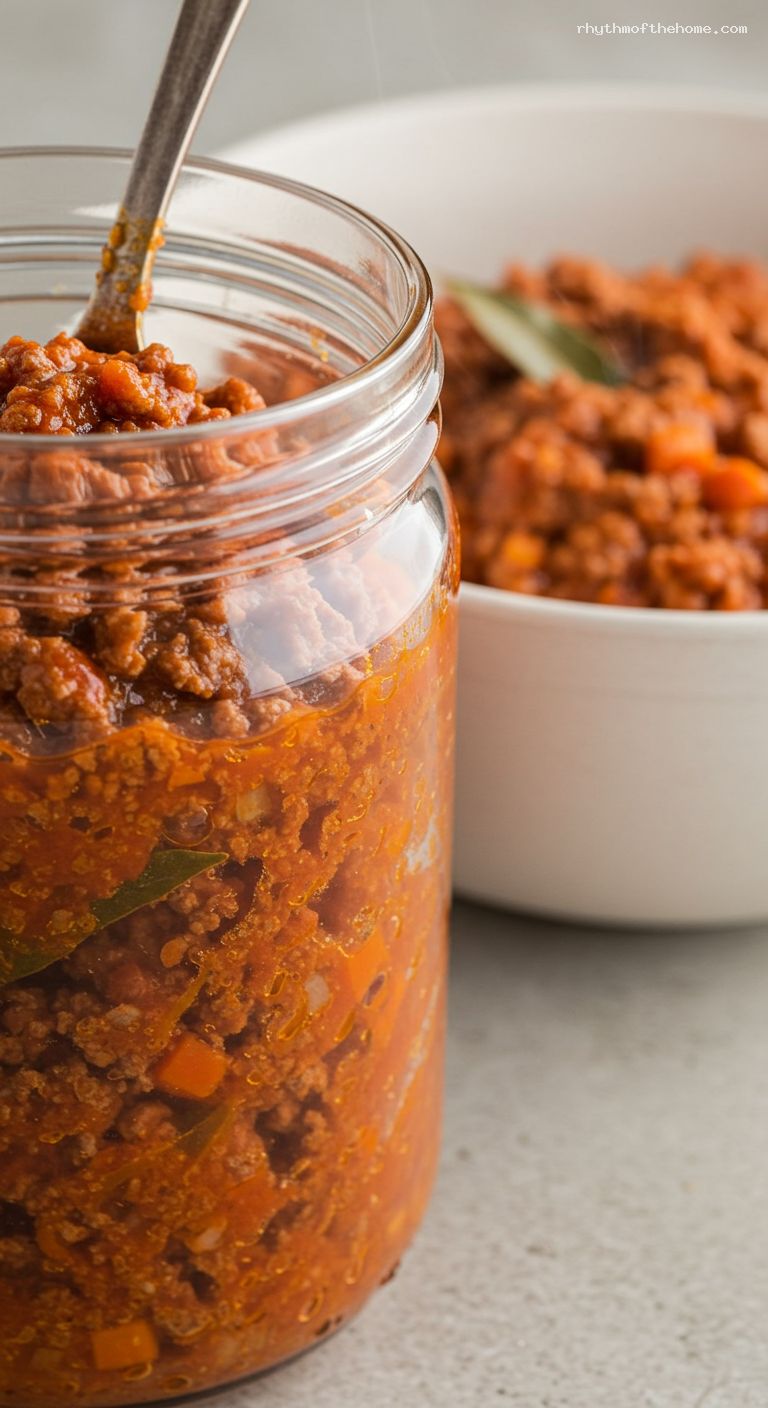 Weeknight Bolognese Ragù Sauce – Closeup