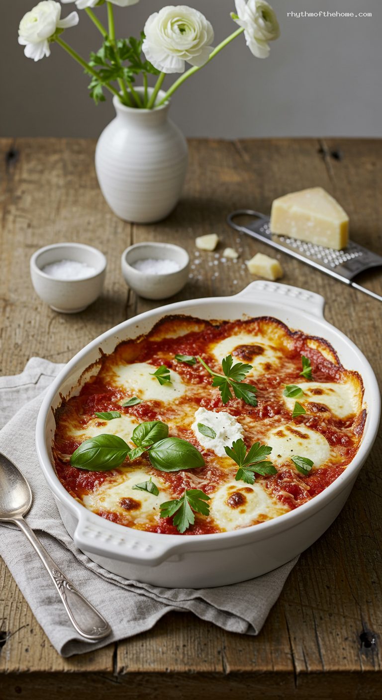 Baked Tortellini al Forno with Ricotta and Mozzarella