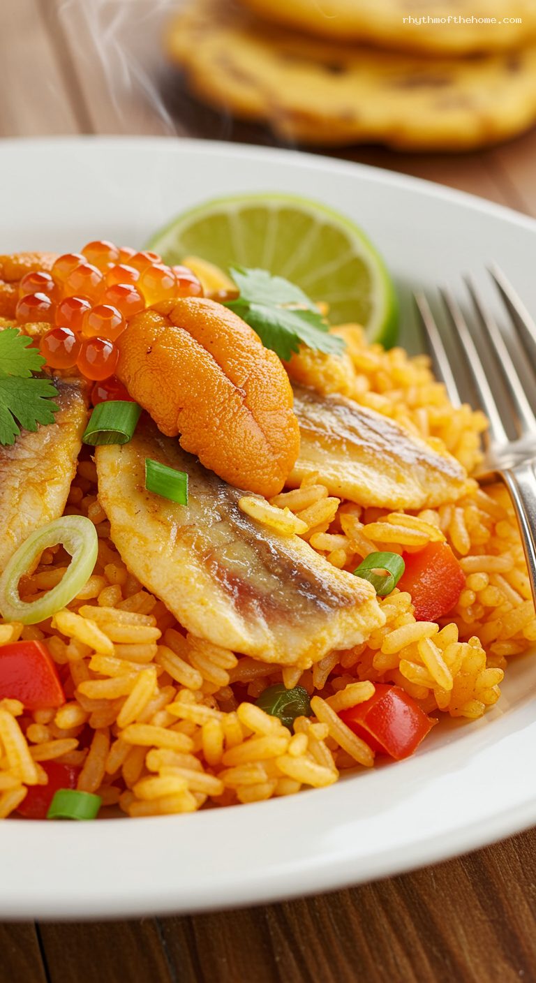 Barranquilla-Style Arroz con Lisa with Suero and Lime – Closeup