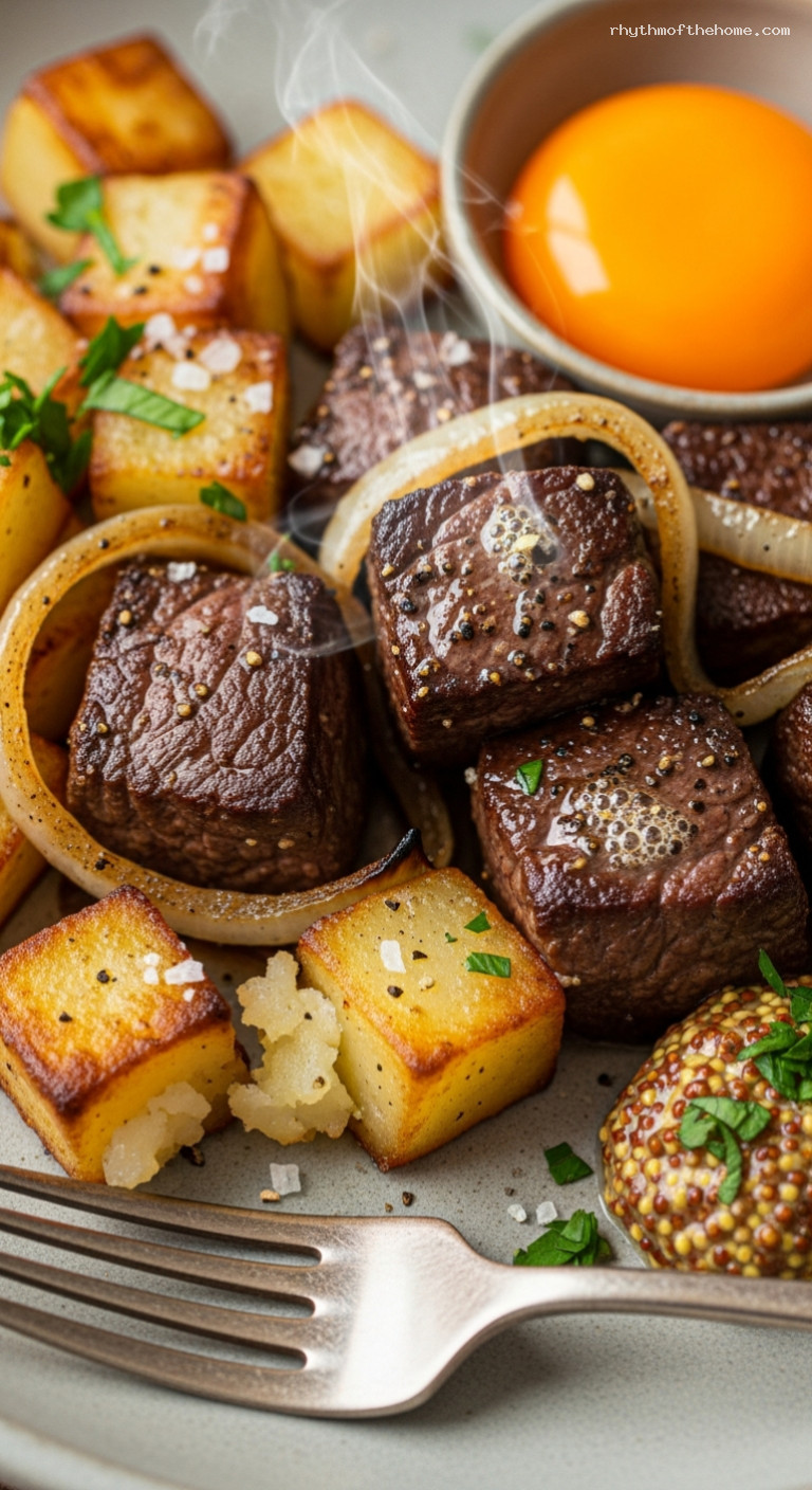 Biff Rydberg: Stockholm-Style Beef and Potato Hash – Closeup