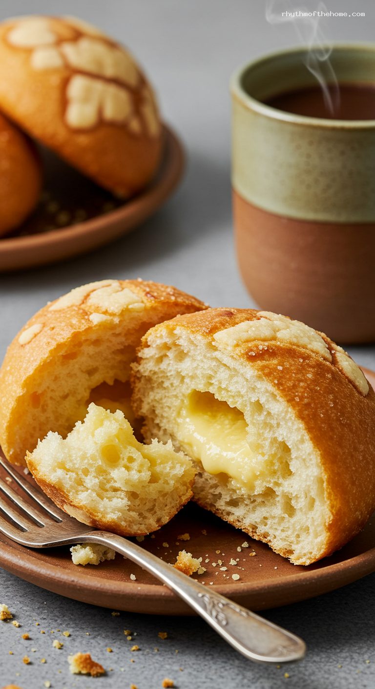 Boyacense Almojábanas: Tender Sweet Cheese Corn Buns – Closeup