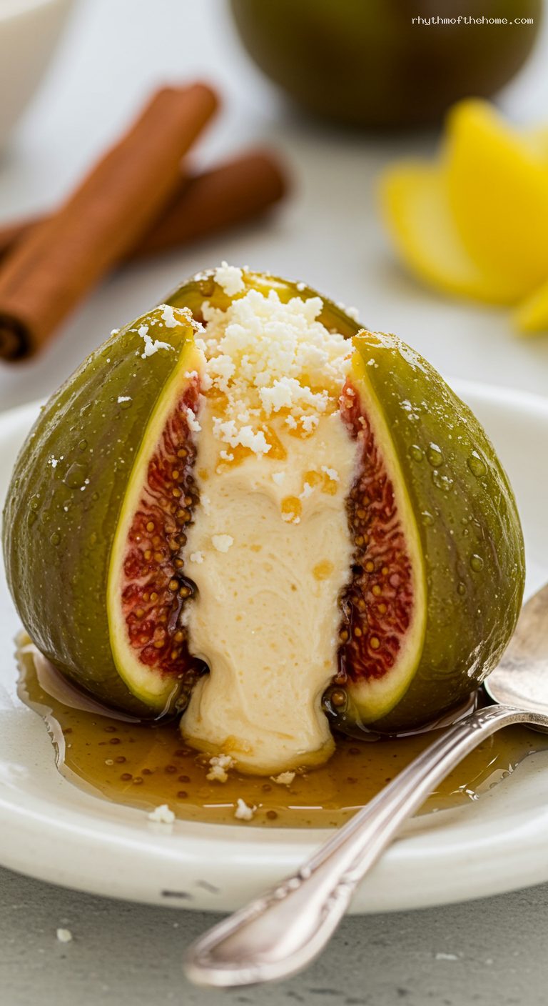 Brevas con Arequipe with Fresh Cheese – Closeup