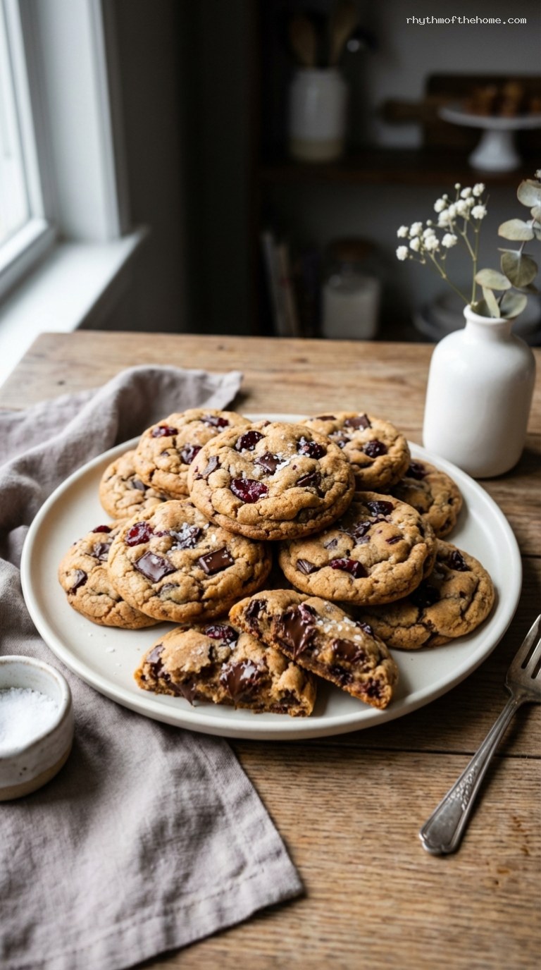 Buttery Cherry Chocolate Chunk Cookies