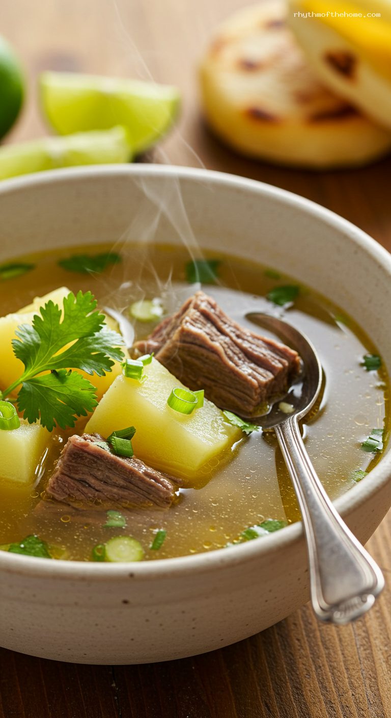 Caldo de Costilla: Restorative Beef Rib Broth – Closeup