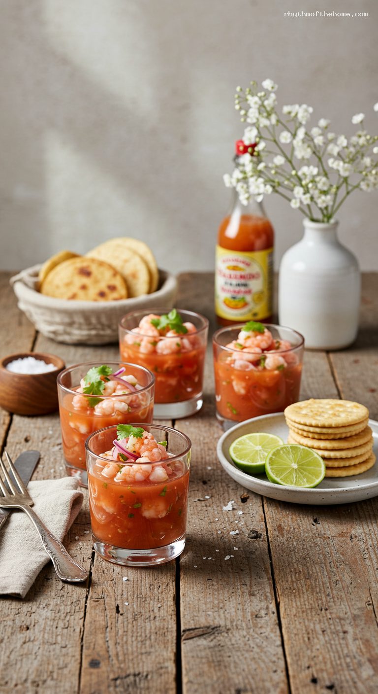 Cartagena-Style Shrimp Ceviche with Saltines