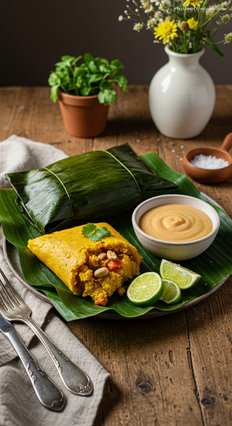 Cauca-Style Tamales de Pipián with Peanut Ají