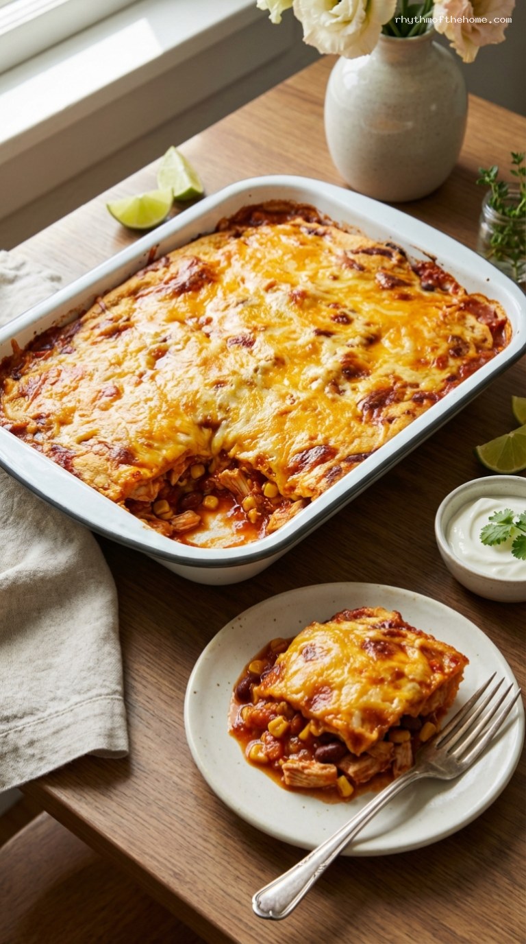 Chicken Tamale Pie with Cornmeal Topping