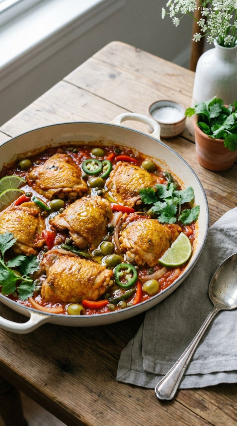 Chicken Veracruz-Style with Tomatoes, Olives, and Capers