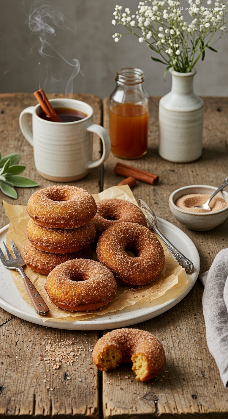 Cinnamon Sugar Apple Cider Doughnuts
