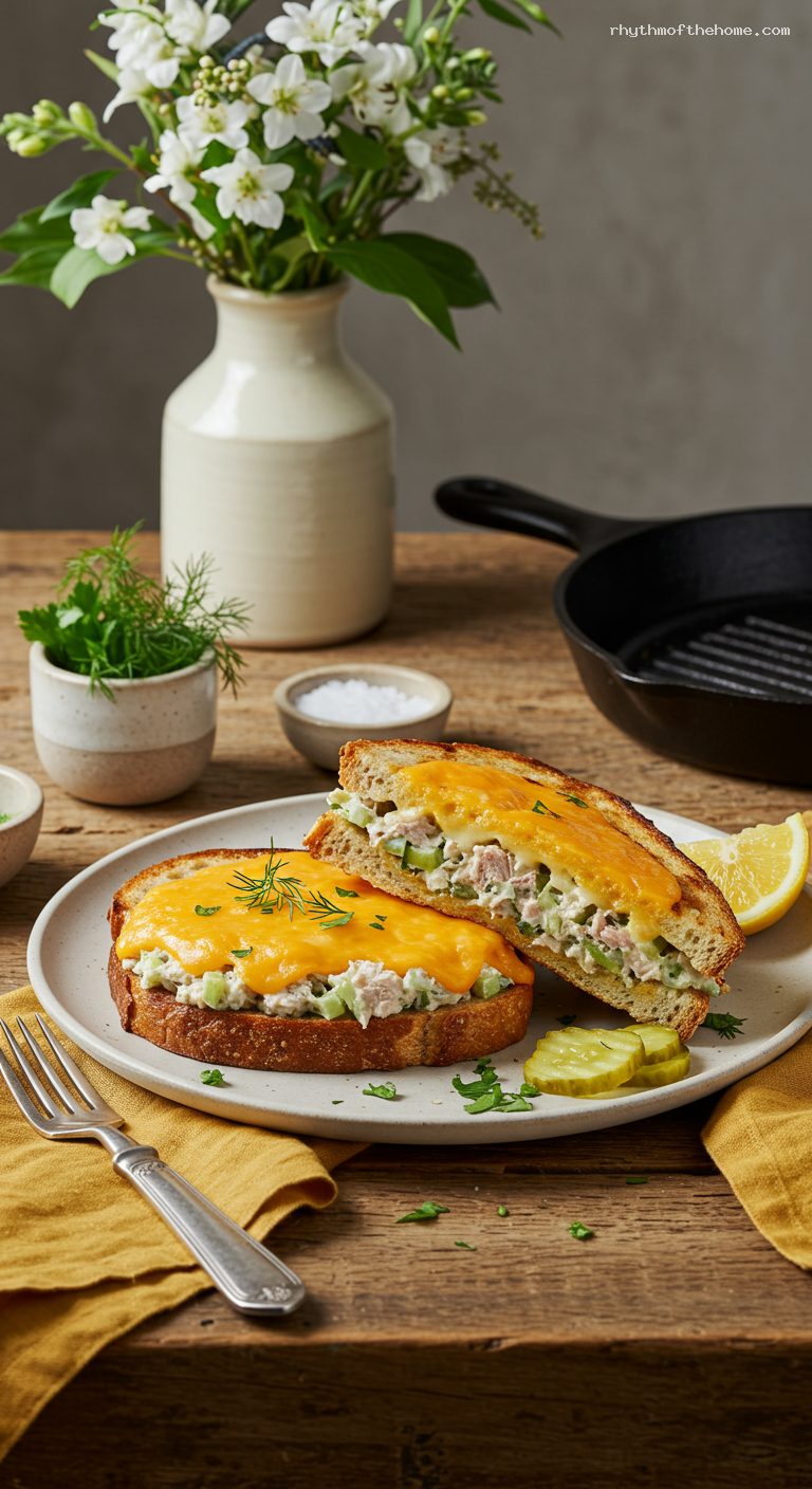 Classic Tuna Melt on Griddled Sourdough