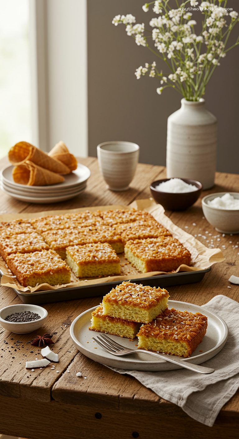 Coastal Enyucado: Cassava and Coconut Sheet Cake