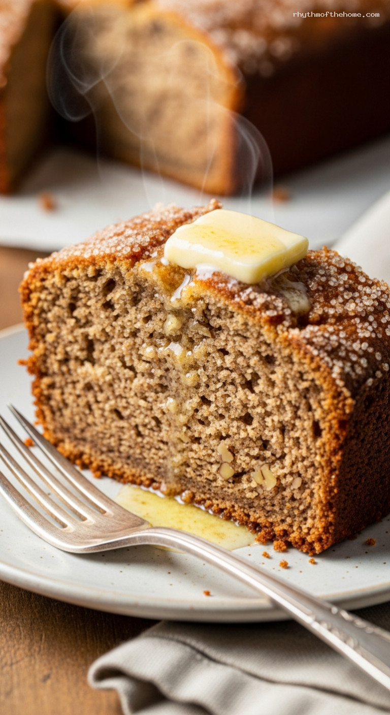 Cottage Cheese Banana Bread with Tender, Protein-Rich Crumb – Closeup