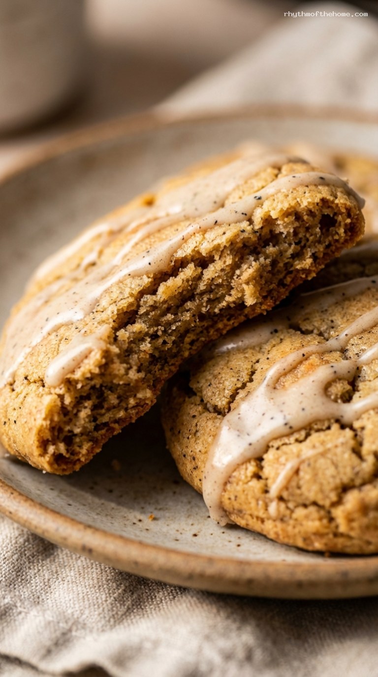 Cozy Chai Spice Cookies with Black Tea – Closeup