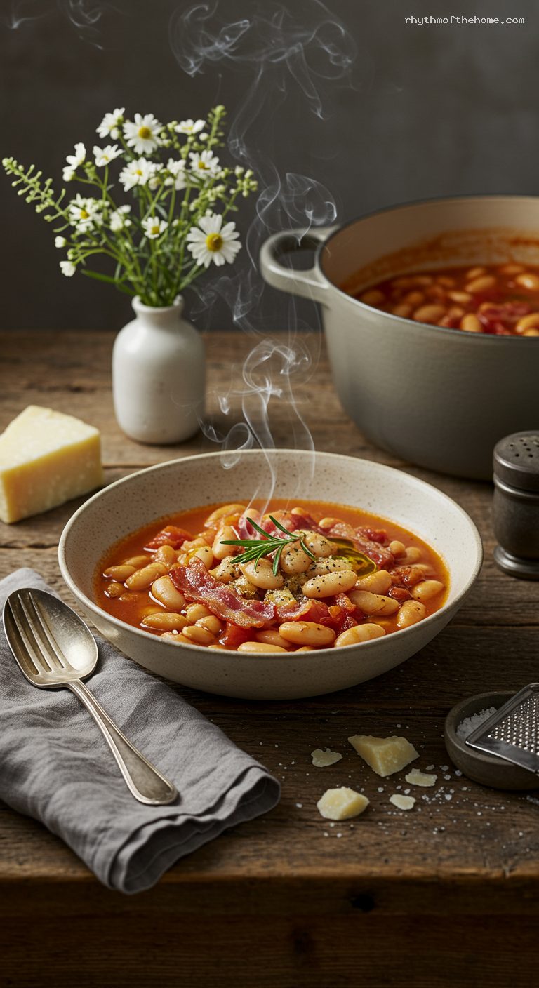 Cozy One-Pot Pasta e Fagioli with Pancetta