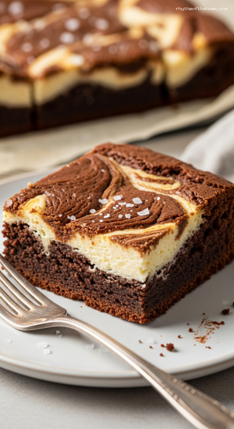 Cream Cheese Swirl Brownies – Closeup