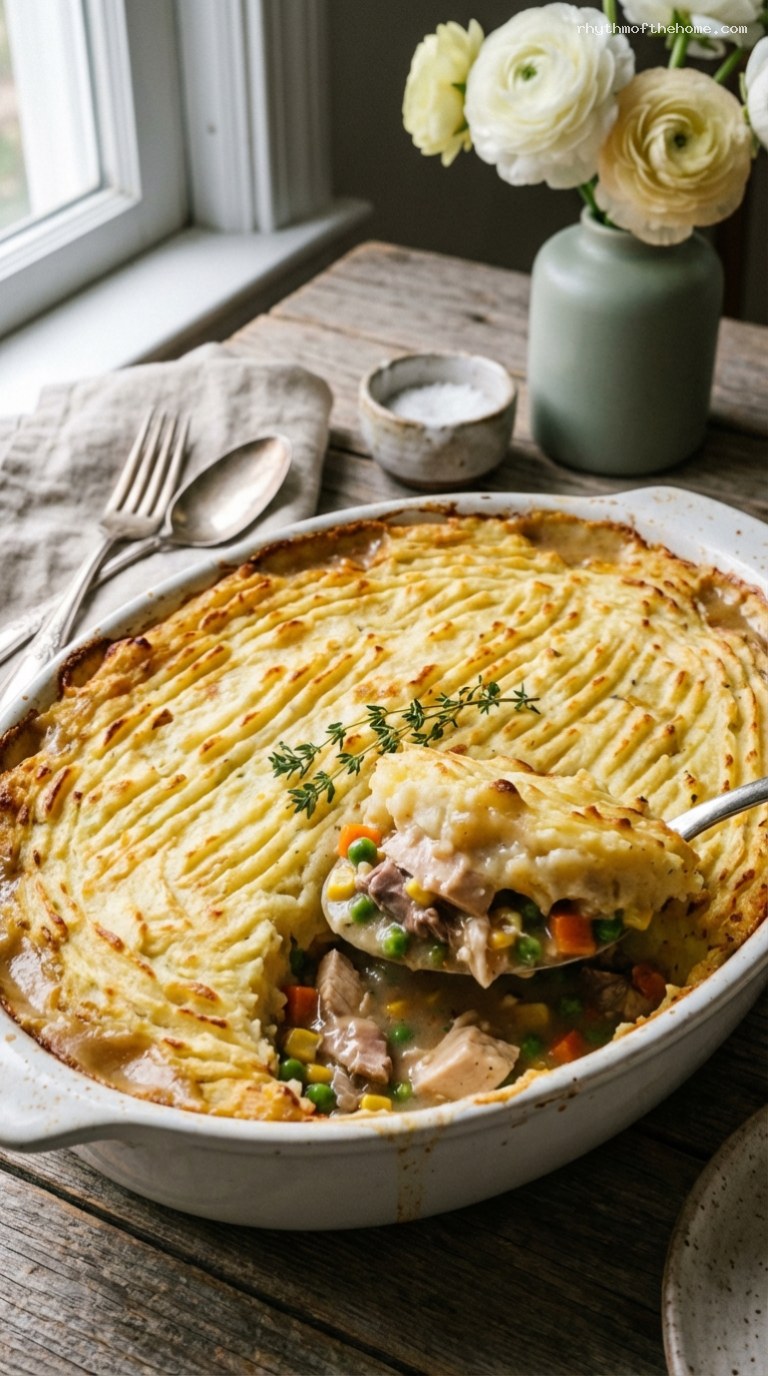 Creamy Chicken Shepherd’s Pie with Fluffy Mashed Potatoes