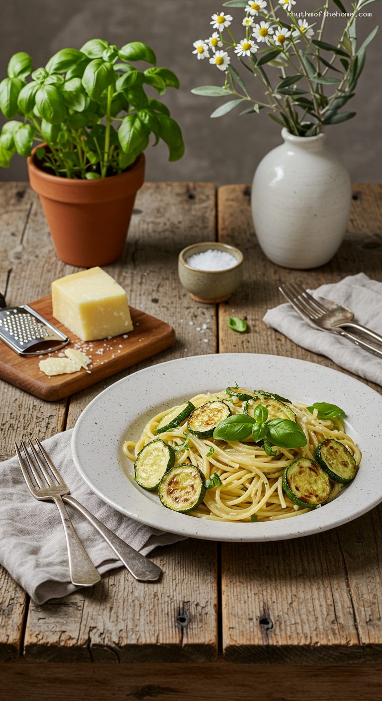 Creamy Spaghetti alla Nerano with Zucchini and Provolone