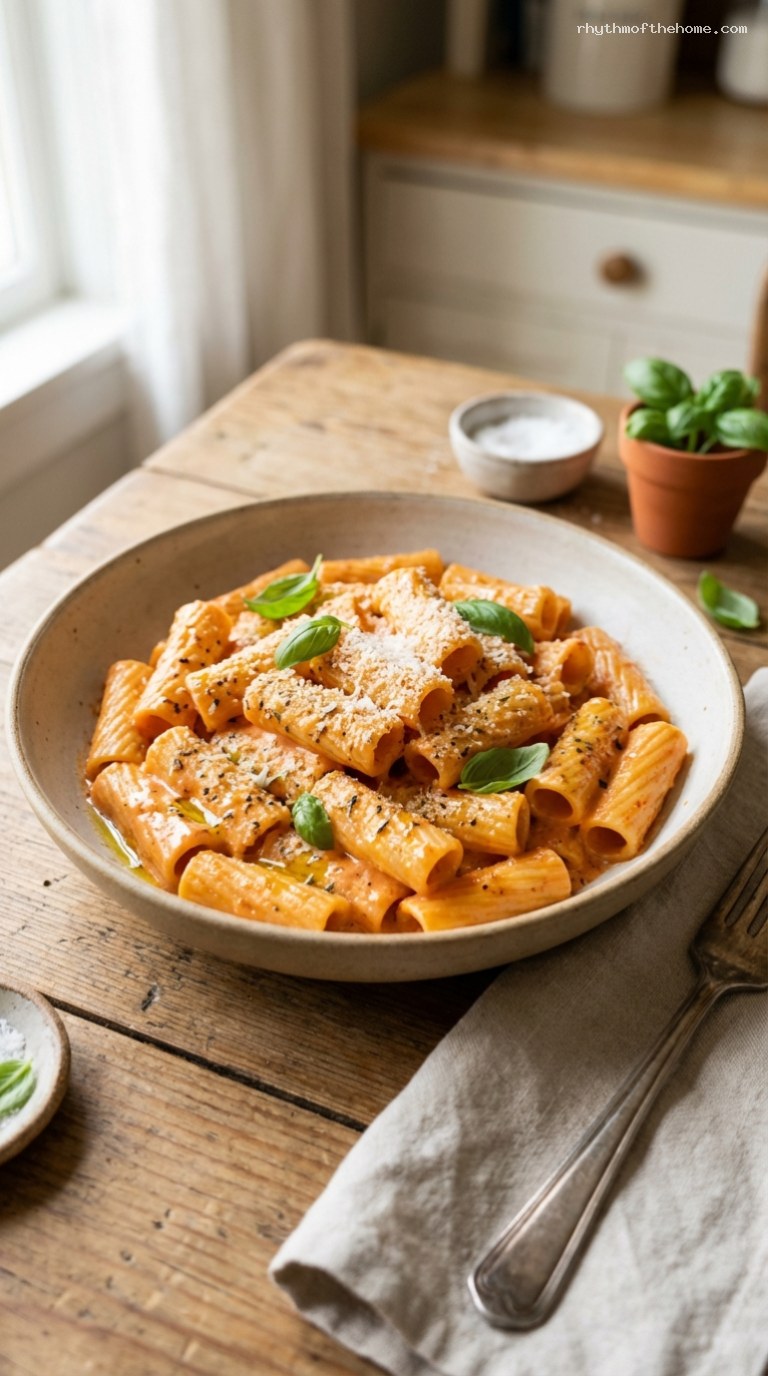 Creamy Tomato Pasta With Melty Cream Cheese