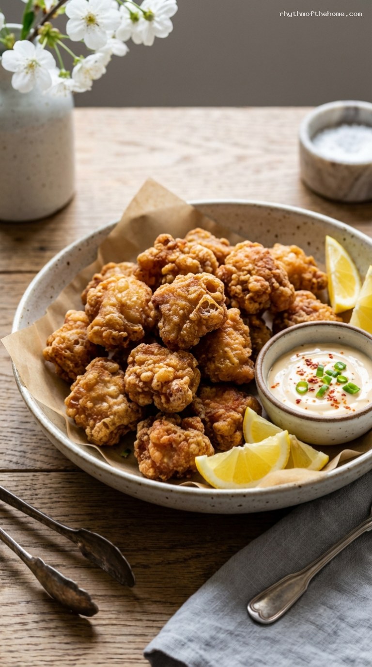 Crispy Chicken Karaage Bites With Tangy Dipping Sauce
