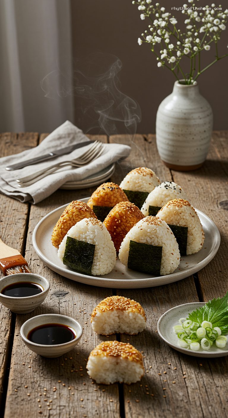 Crispy Grilled Yaki Onigiri (Soy or Miso)