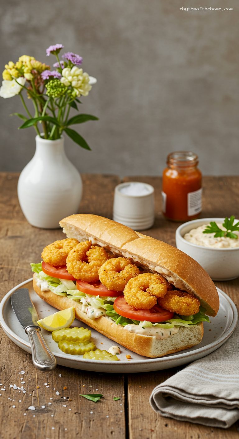 Crispy Shrimp Po’Boys with Zesty Remoulade