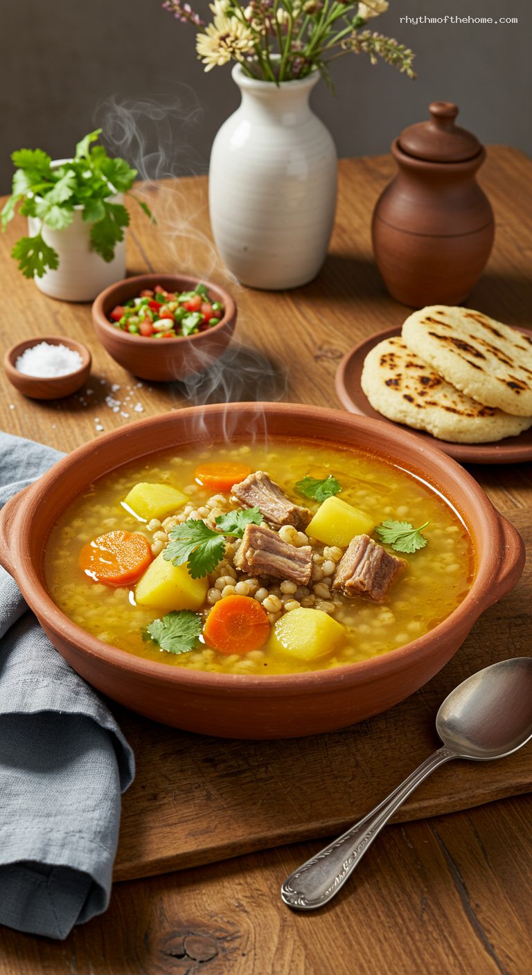 Cuchuco de Trigo con Espinazo Soup