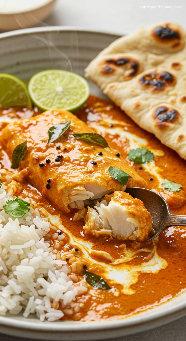 Goan Fish Curry with Coconut and Tamarind – Closeup