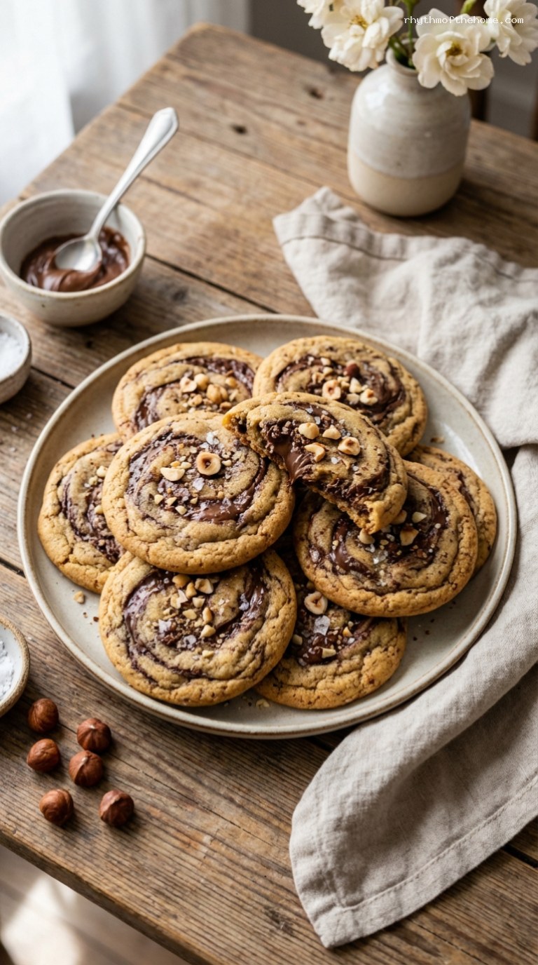 Hazelnut Chocolate Swirl Cookies with Ground Hazelnuts
