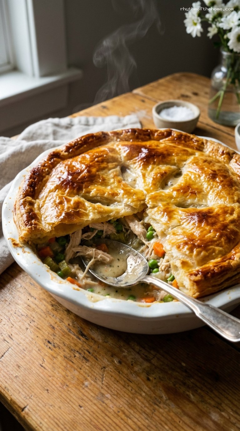 Hearty Chicken Pot Pie with Buttery Flaky Crust