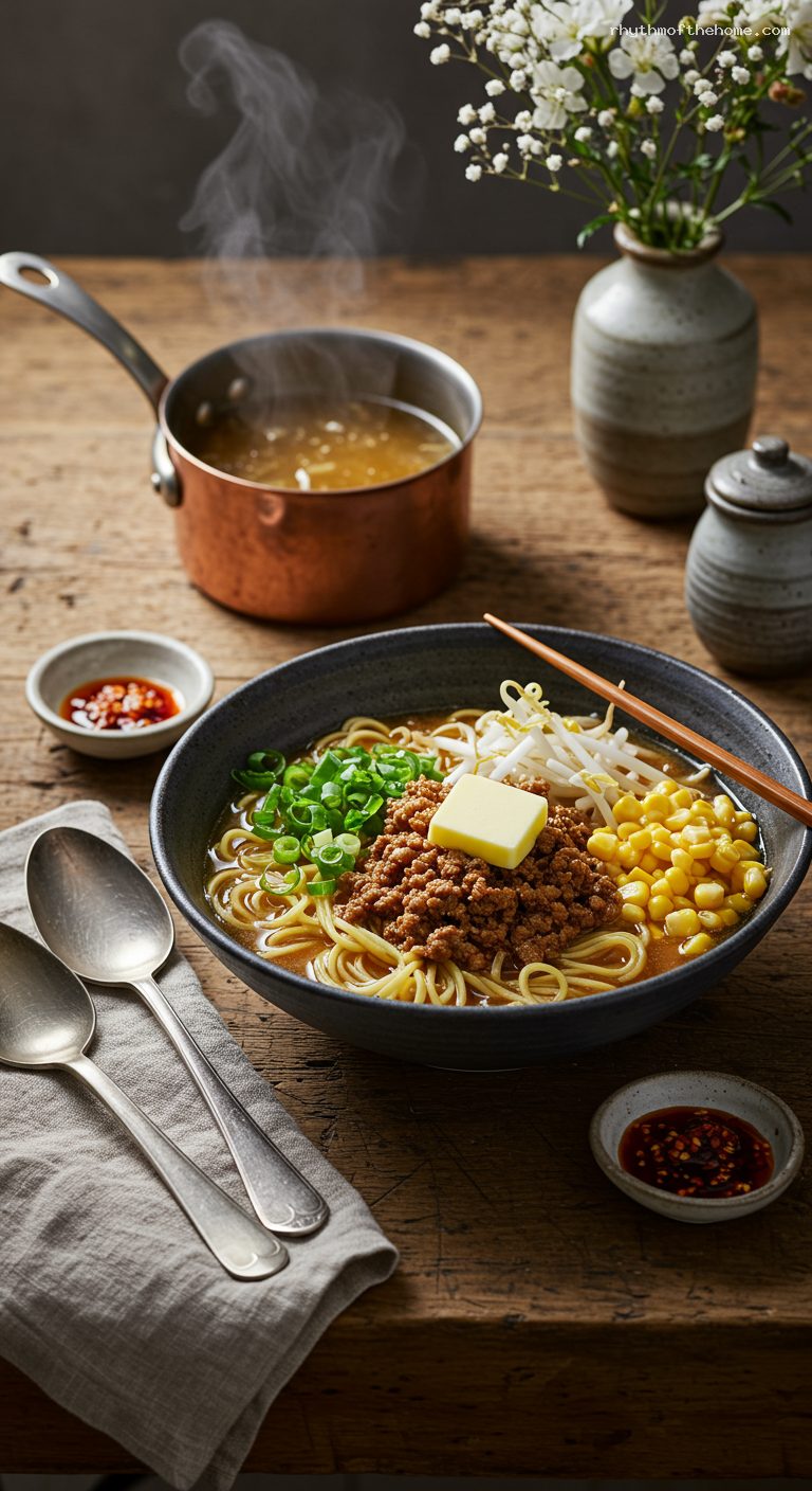 Hokkaidō Miso Ramen with Pork, Corn, and Butter