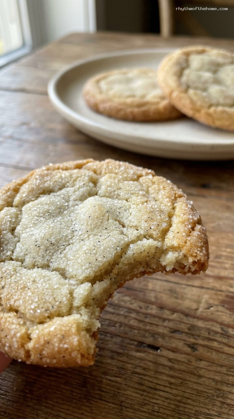 Intensely Aromatic Double Vanilla Bean Sugar Cookies – Closeup