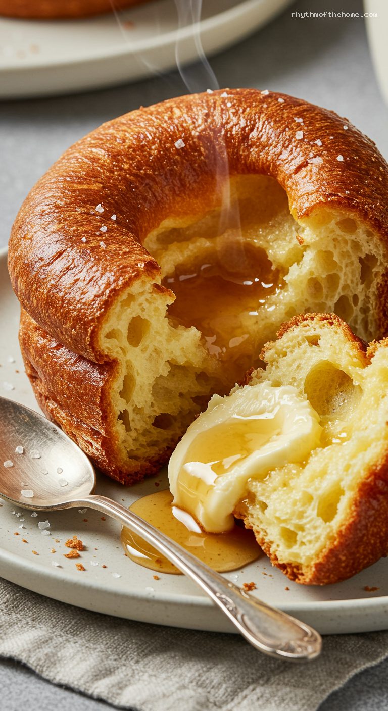 Jordan Pond–Style Popovers with Maple Butter – Closeup