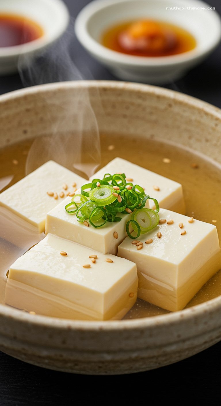 Kyoto-Style Yudōfu Tofu Hot Pot with Ponzu – Closeup