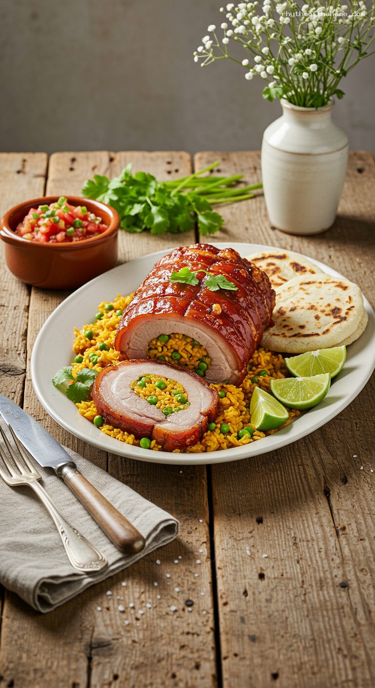 Lechona Tolimense: Colombian Roast Pork with Rice and Crackling
