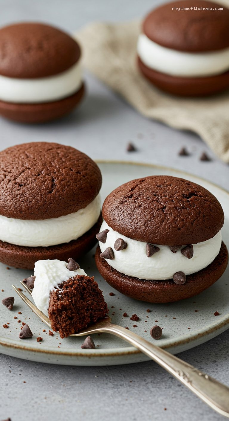 Maine Whoopie Pies with Fluffy Marshmallow Filling – Closeup