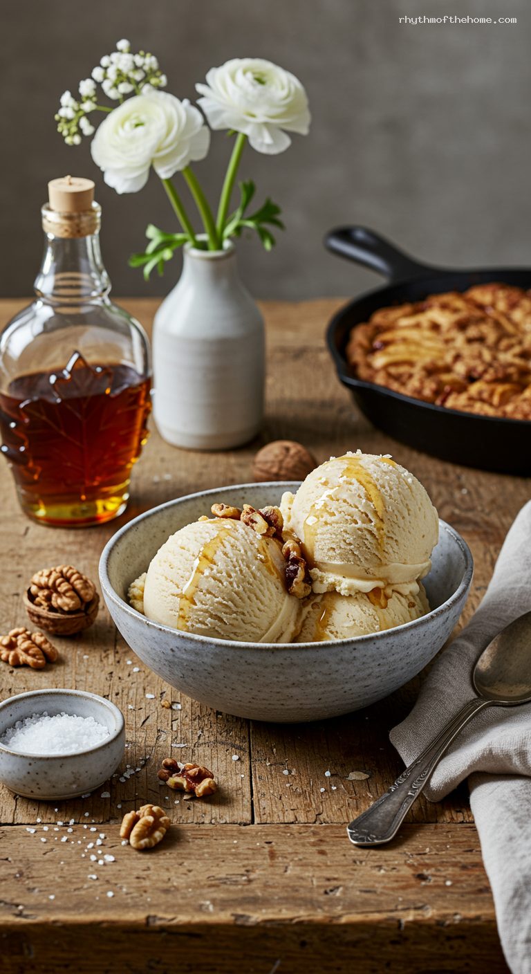 Maple Walnut Ice Cream with Sea Salt