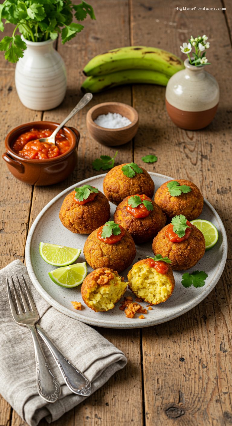 Marranitas Vallunas: Crispy Plantain Balls with Chicharrón