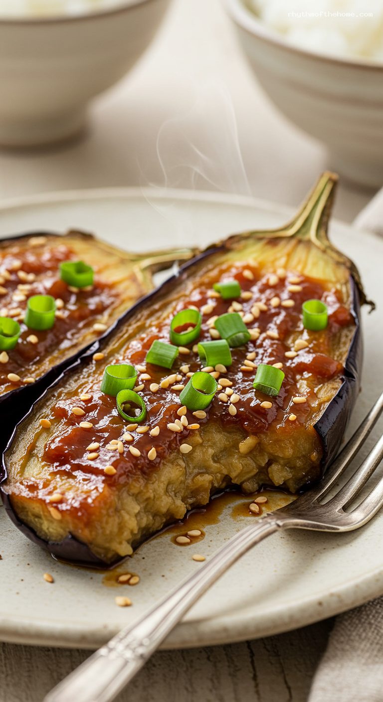 Nasu Dengaku (Miso-Glazed Eggplant) – Closeup