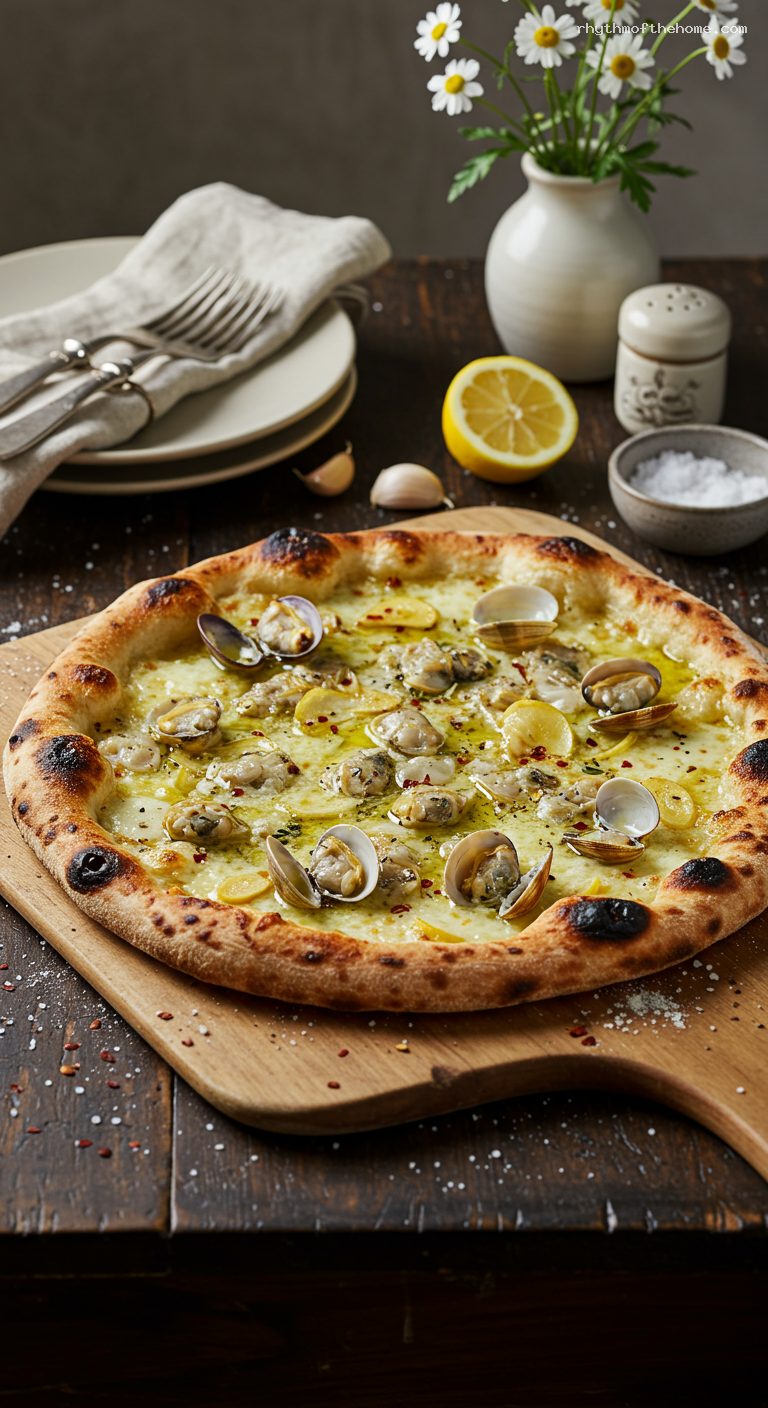 New Haven White Clam Pizza with Lemon