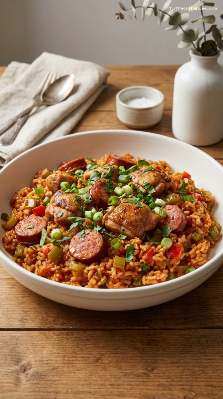 One-Pot Chicken and Sausage Jambalaya