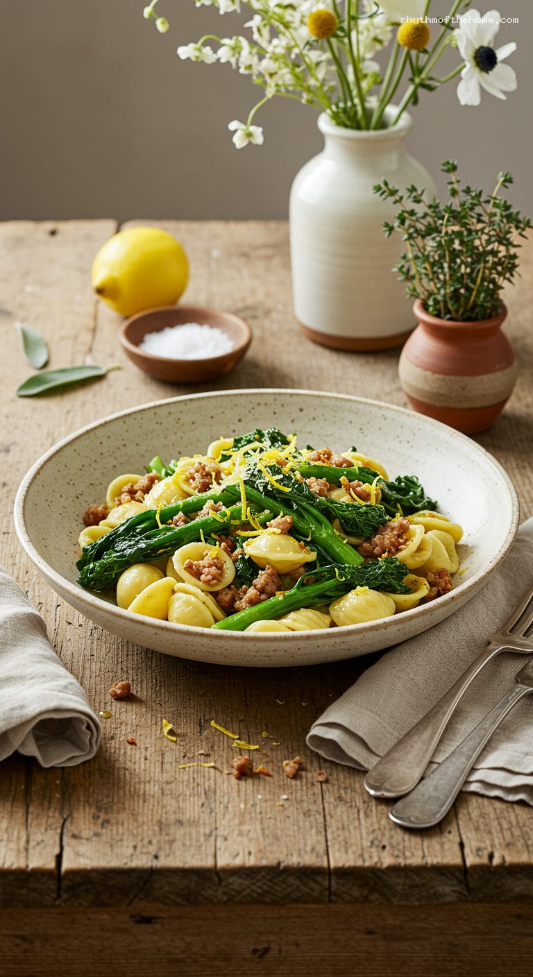 Orecchiette with Sausage and Broccoli Rabe