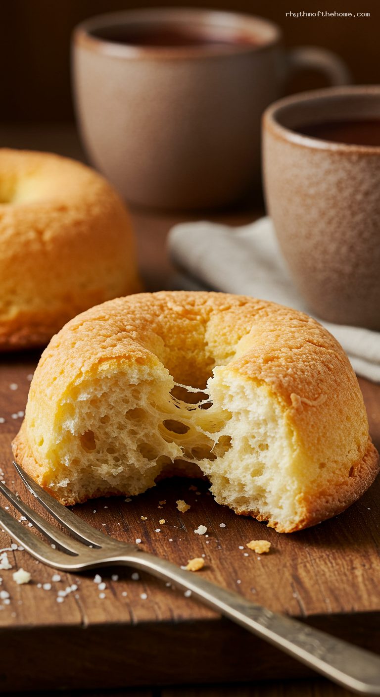 Pandeyuca Nariñense: Tangy Cassava and Cheese Rings – Closeup