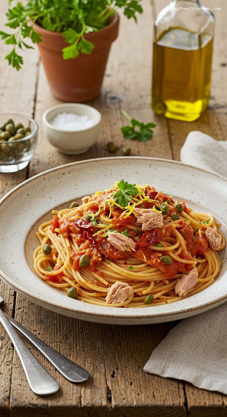 Pasta al Tonno with Lemon, Capers, and Chili