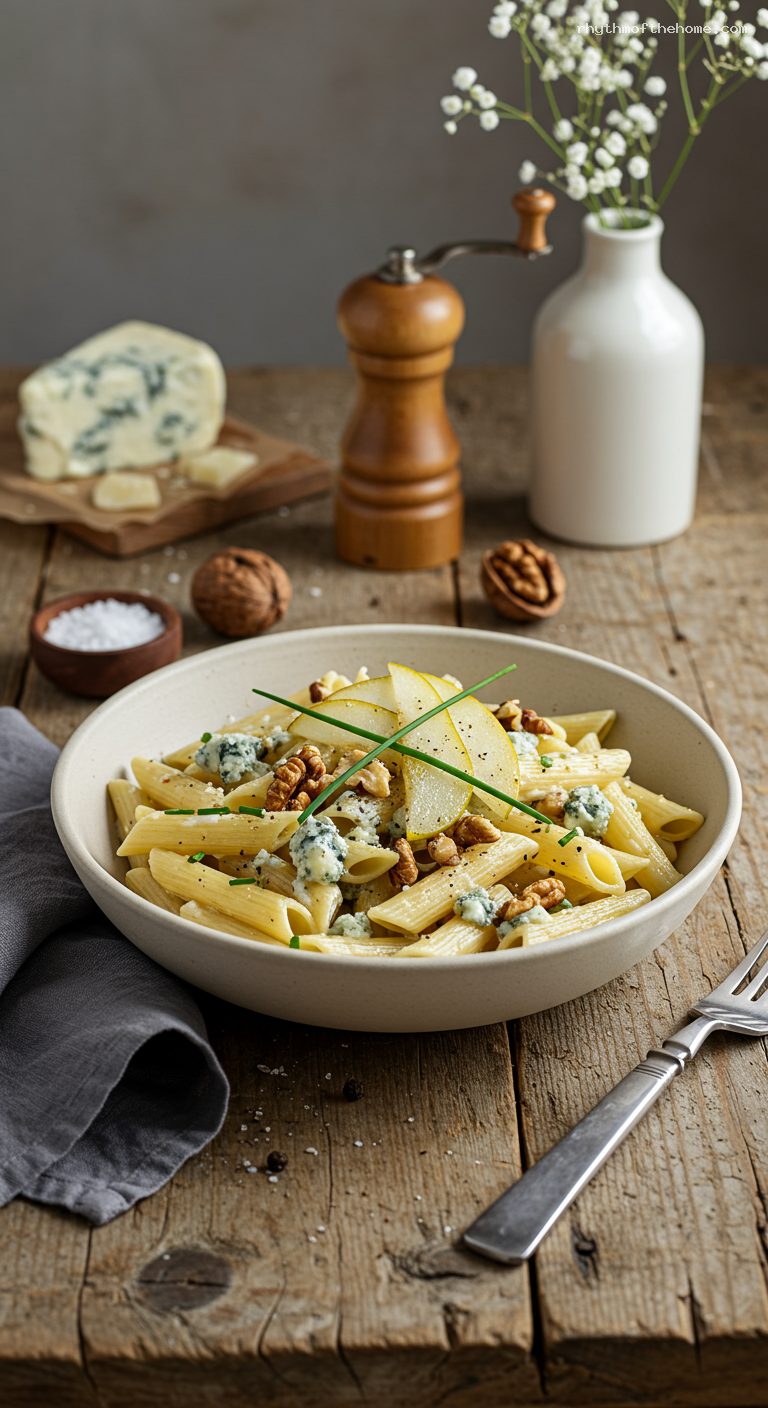 Penne Gorgonzola e Noci with Toasted Walnuts and Pepper