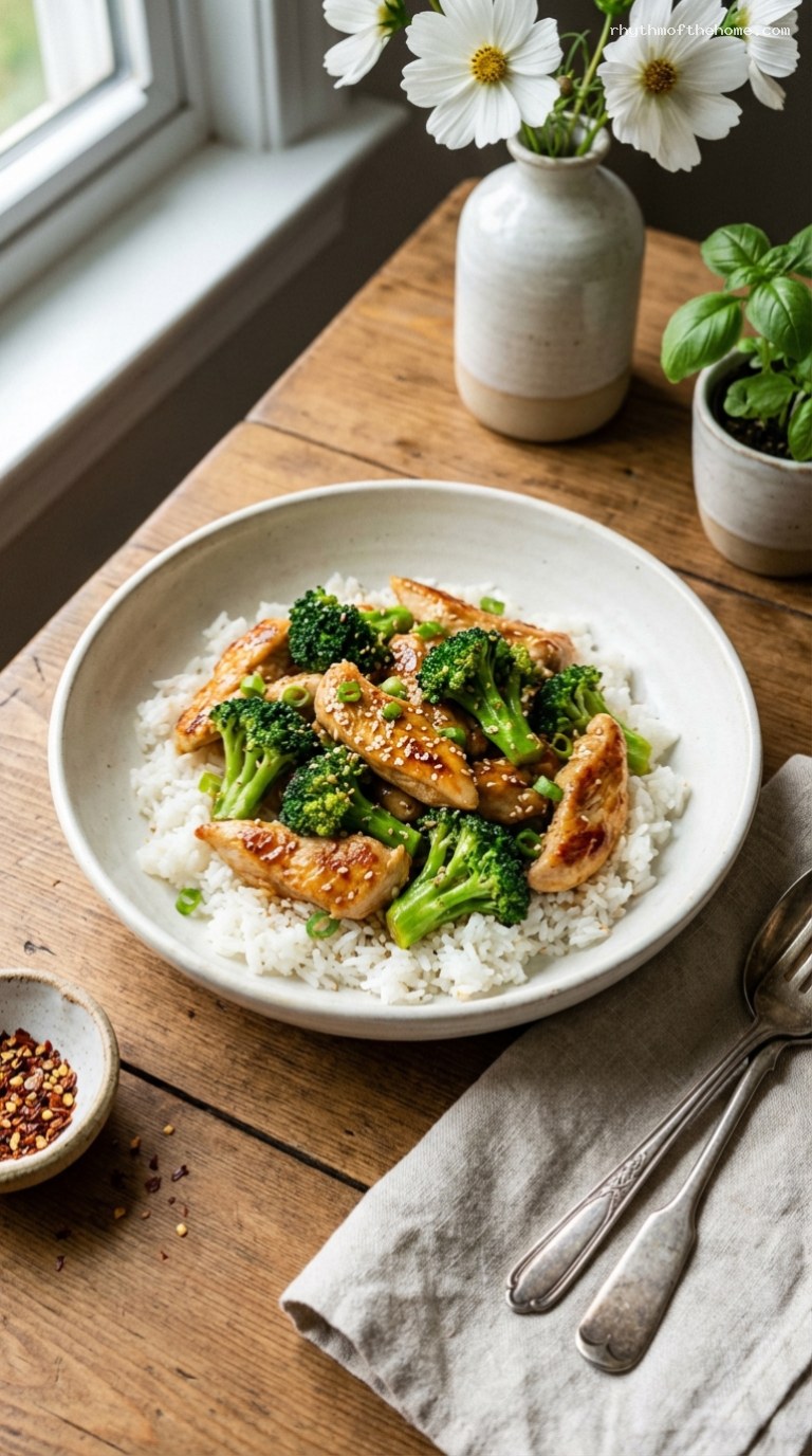 Quick Chicken and Broccoli Stir-Fry with Soy Garlic Ginger
