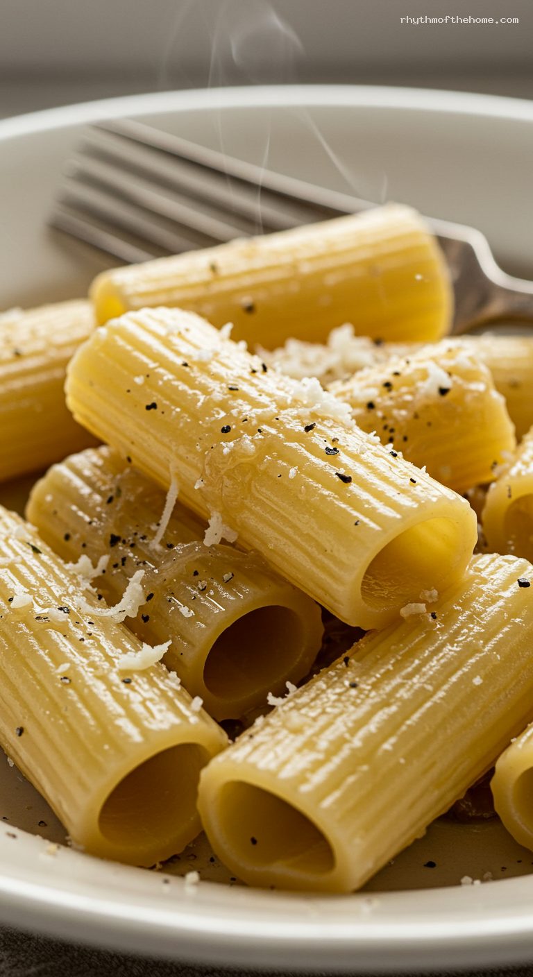 Rigatoni alla Genovese with Slow-Cooked Beef and Onions – Closeup