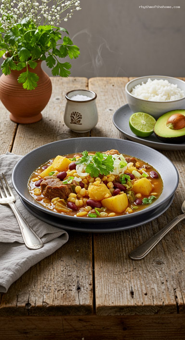 Santandereano Mute: Hearty Hominy and Bean Stew